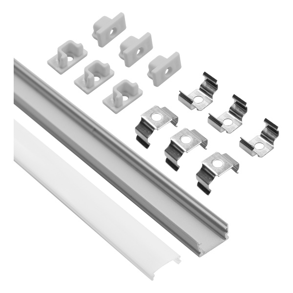 Алюминиевый профиль нак. 2000 х 13.2 х 7 мм ENCENDIENDO 1307, Серебро
