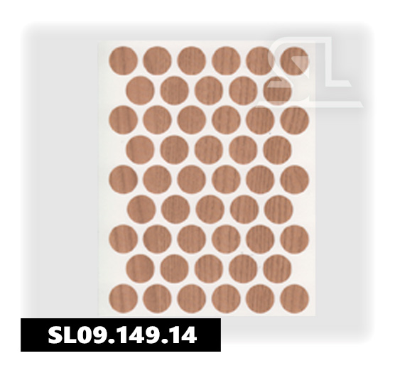 Пластиковые заглушки самоклеящиеся 14мм для евровинта A8061 PACIFIC