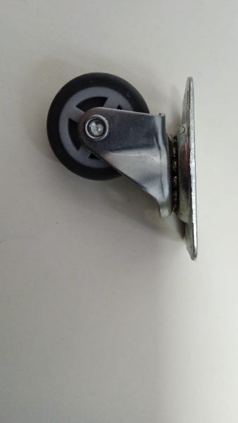 Колёсная опора 30 мм повор с площадкой чёрный-серый ФФМ