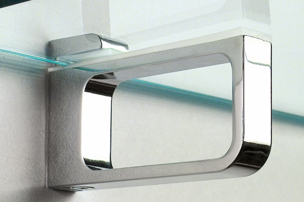 Держатель для стеклянных полок L100 мм Хром MAFOS