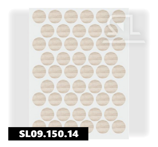 Пластиковые заглушки самоклеящиеся 14мм для евровинта A8112 PACIFIC