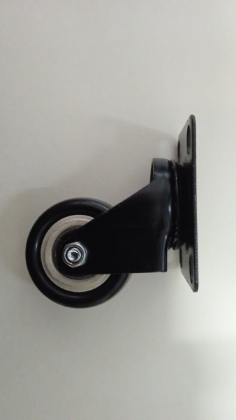 Колёсная опора 50 мм поворотная с площадкой Чёрный ФФМ