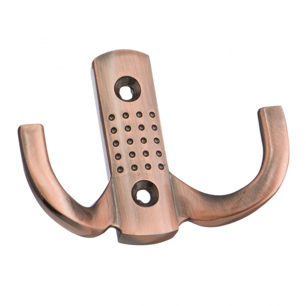 Крючок 2х рожковый KR 0060 CA Медь античная KERRON 15 кг.