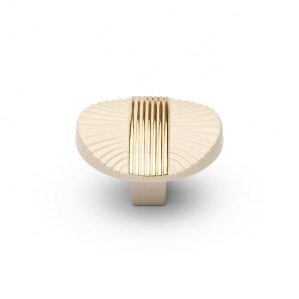 Ручка-кнопка FK492 knob, белый с золотом