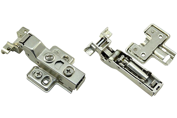 Петля полунакладная 08* с доводчиком CLIP-ON HS-3D ALU АGV