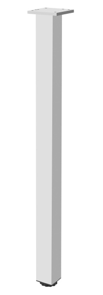 Опора стола 715х50х50мм с фланцем регулир. Белый муар