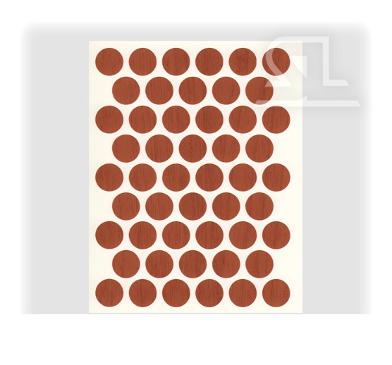 Пластиковые заглушки самоклеящиеся 18мм для евровинта PC2164 Орех итальянский PACIFIC