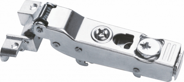 Петля полунакладная 110* с доводчиком CLIP-ON DTC PIVOT PRO для узкой AL-рамки без монтажной планки 