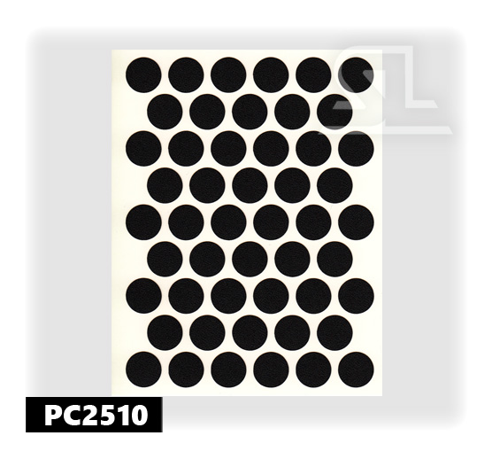 Пластиковые заглушки самоклеящиеся 14мм для евровинта PC2510 Чёрный PACIFIC