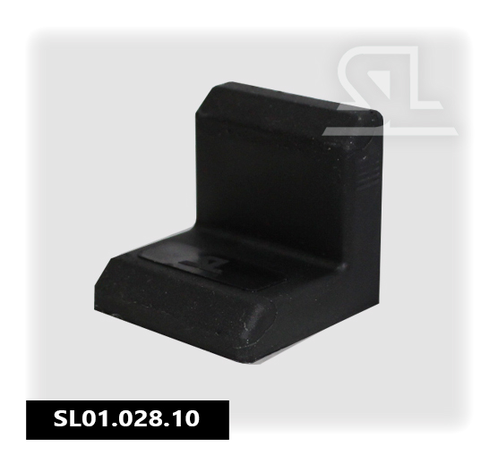 Уголок 28х28 мм металлический с декоративной накладкой Siyah Чёрный SL