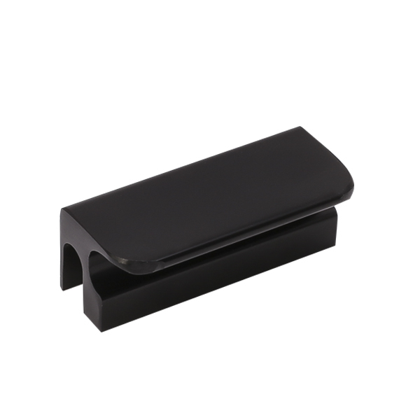 Ручка кнопка прямоугольная H77 Чёрная