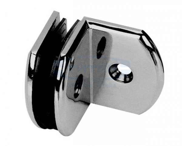 Коннектор стена - стекло 90 град. Хром Нерж. сталь Титан