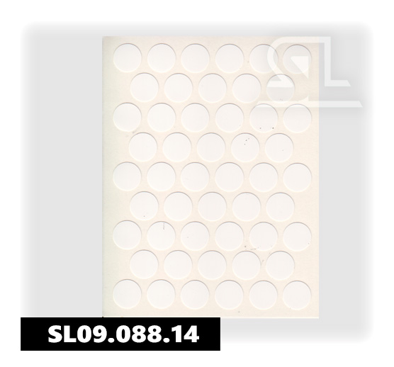 Пластиковые заглушки самоклеящиеся 14мм для евровинта A1120 PACIFIC