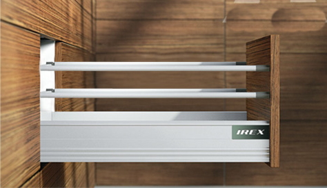 Ящик 93х400 с доводчиком Серый металлик 2 комплекта рейлингов IREX BOX Samsung 40 кг.