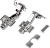 Петля 45* с доводчиком CLIP-ON 3D AQ