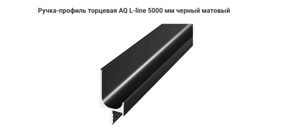 Ручка-профиль торцевая AQ L-line 5000 мм Чёрный матовый