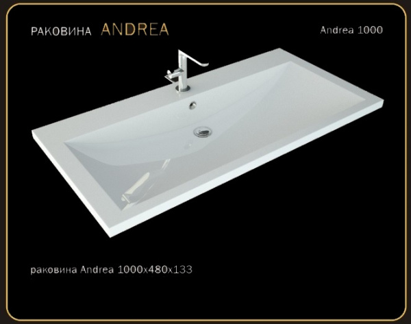 Раковина ANDREA 1000х480 116 мм