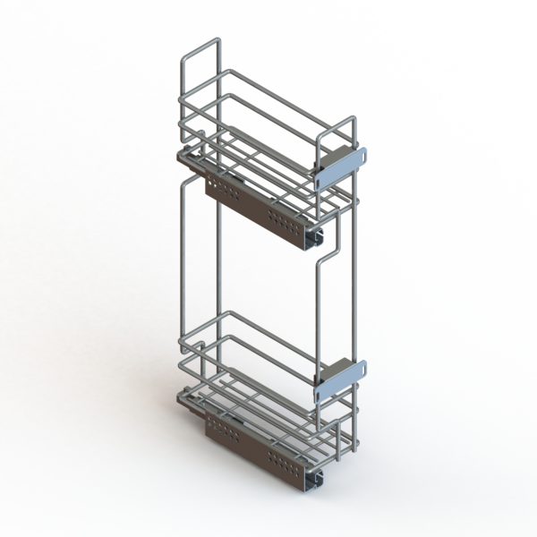 Бутылочница боковая с доводчиком 150-2 Хром левая верх Квадро В ЮММ 10 кг.