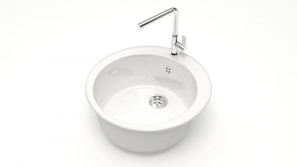 Мойка круглая Браун Z510 Q1 Белый лёд глянец