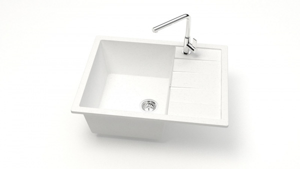 Мойка прямая F151 Q1 Белый лёд матовый