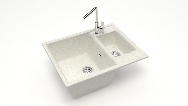 Мойка двойная F190 Q7 Хлопок матовый