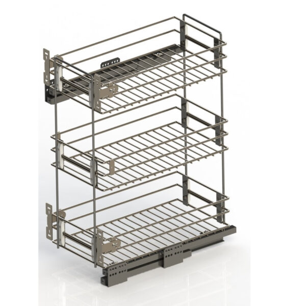 Бутылочница бок и низ с доводчиком 300-3 Чёрный Квадро ЮММ 30 кг.