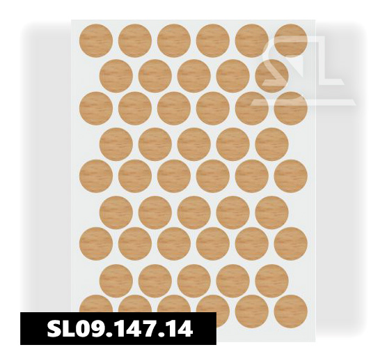 Пластиковые заглушки самоклеящиеся 14мм для евровинта A7011 PACIFIC