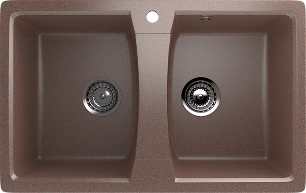 Мойка двойная U608 Терракот