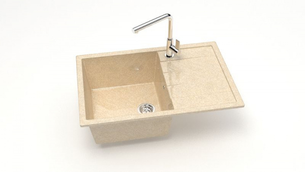 Мойка прямая Джоли Z161 Q6 Слоновая кость глянец