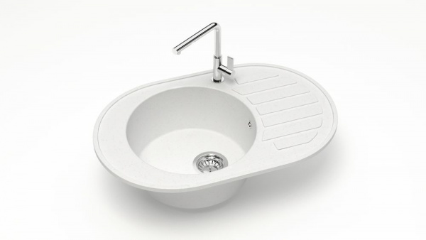 Мойка овальная F31 Q1 Белый лёд матовый