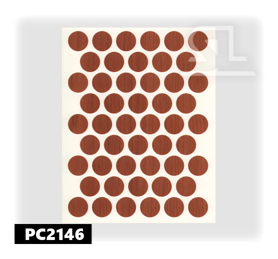 Пластиковые заглушки самоклеящиеся 14мм для евровинта PC2146 Светлая вишня PACIFIC