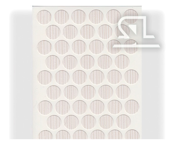 Пластиковые заглушки самоклеящиеся 14мм для евровинта EG1424 Файнлайн Крем PACIFIC