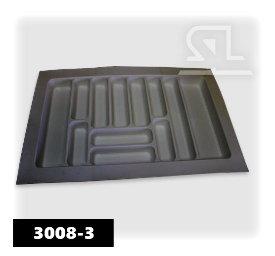 Лоток для столовых приборов 800 78*49 Серый глянец/матовый SL 