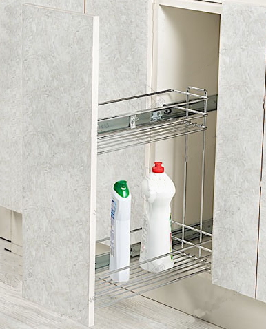 Бутылочница боковая с доводчиком 200 Хром крепление универсальное Cristal Light STARAX