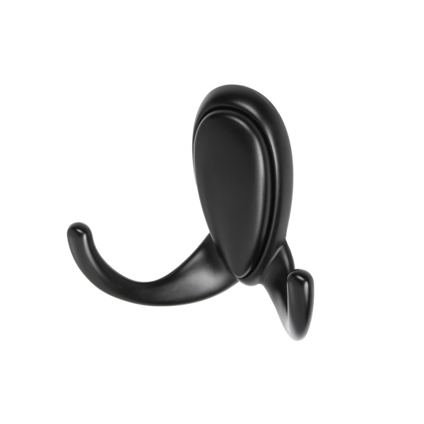 Крючок 2х рожковый 10003 Чёрный матовый EDSON 