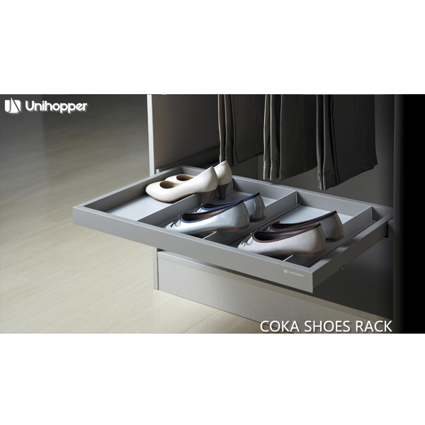 Выдвижная полка для обуви COKA 800 с доводчиком CLIP-ON Unihopper