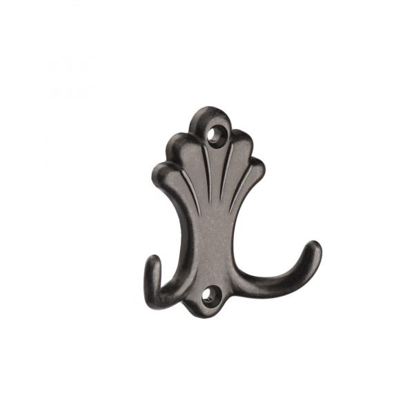 Крючок 2х рожковый KR 0290 BAZ Цинк старинный чернёный KERRON 20 кг.