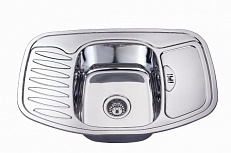 Мойка врезная угловая Тиррено 767x507 Нержавейка полированная