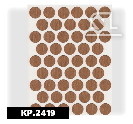 Пластиковые заглушки самоклеящиеся 18мм для евровинта KP2419 Дуб Античный PACIFIC
