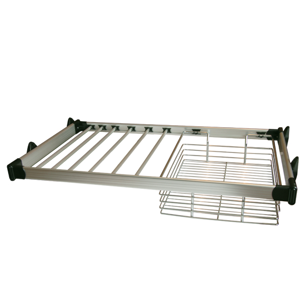 Выдвижная вешалка для брюк с корзиной 900 864х460х130 ALBA