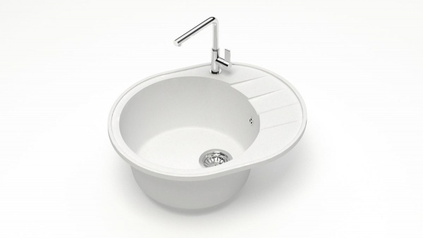 Мойка овальная F28 Q1 Белый лёд матовый