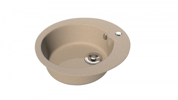 Мойка круглая Капелла Сандал глянец NEW  (495*495*210)