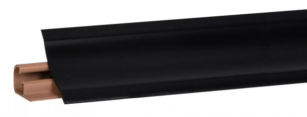 Плинтус LB-23 3м Чёрный (Чёрный тунис, Королевский жемчуг чёрный) матовый