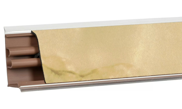 Плинтус LB-37 3м Оникс мрамор бежевый (Оникс серый)