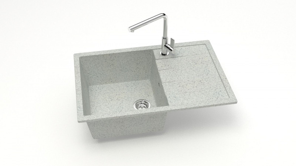 Мойка прямая F 161 Q10 Светло-серый матовый