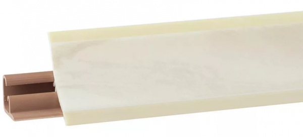 Плинтус LB-23 3м Мрамор Каррара тёмный (Каррара серый мрамор) 628