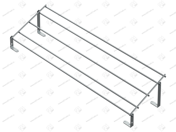 Обувница на фасад 1 уровневая 700 Хром 630х120х220 STARAX