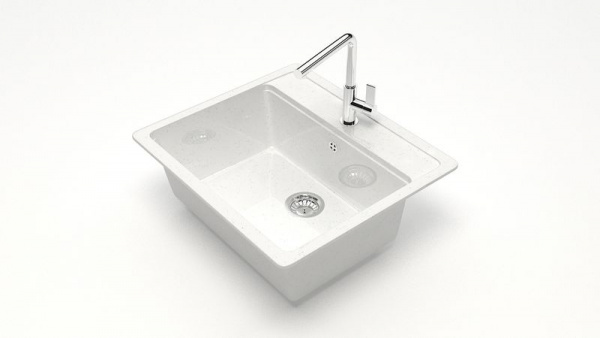 Мойка прямая Джекки Z9 Q1 Белый лёд глянец