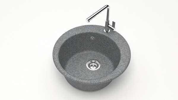 Мойка круглая F30 Q8 Тёмно-серый матовый