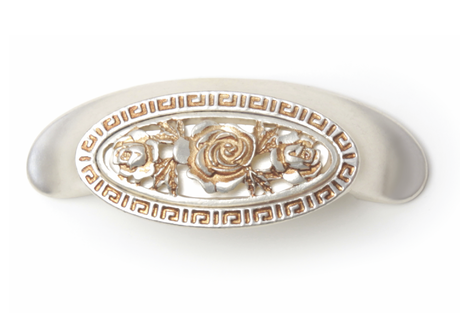 Ручка скоба FLORA RS 434 64 Сербро старинное